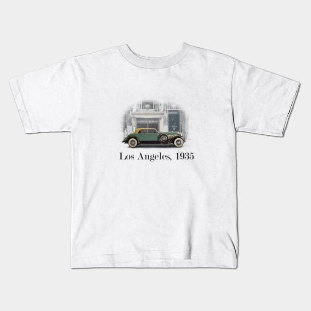 A Duesenberg in L.A. Kids T-Shirt by DaJellah